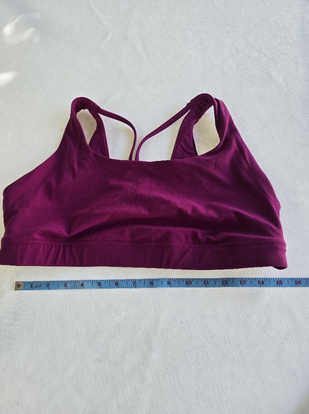 Athleta Plum Strappy Sports Bra - Comfortable Support 1X